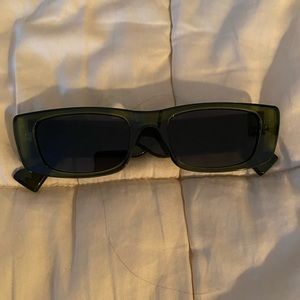Clear green mood glasses